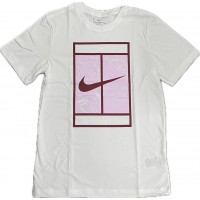 CAMISETA NIKE COURT DRI-FIT - BRANCA/ROSA